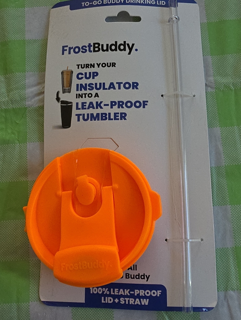 FrostBuddy To-Go-Buddy Leak-Proof Tumbler Lid with Straw